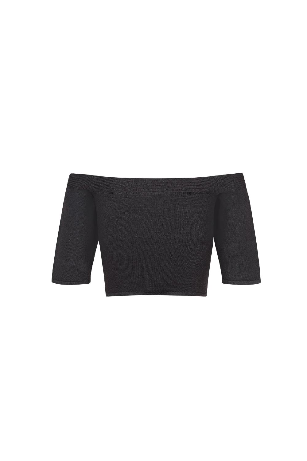 Cortana Naim Crop Top De Punto Arándano