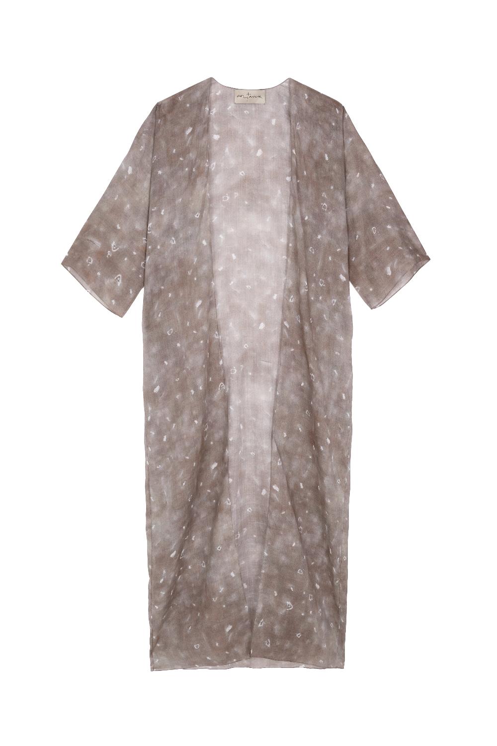 Cortana Nina chaqueta larga de ramio ayaz print