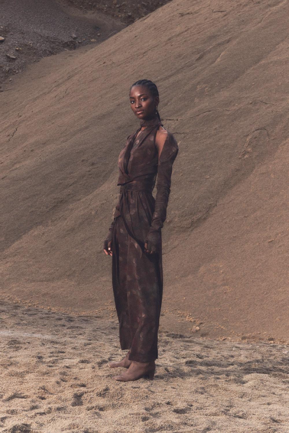 Cortana Nolita Top Halter En Seda Aran Print