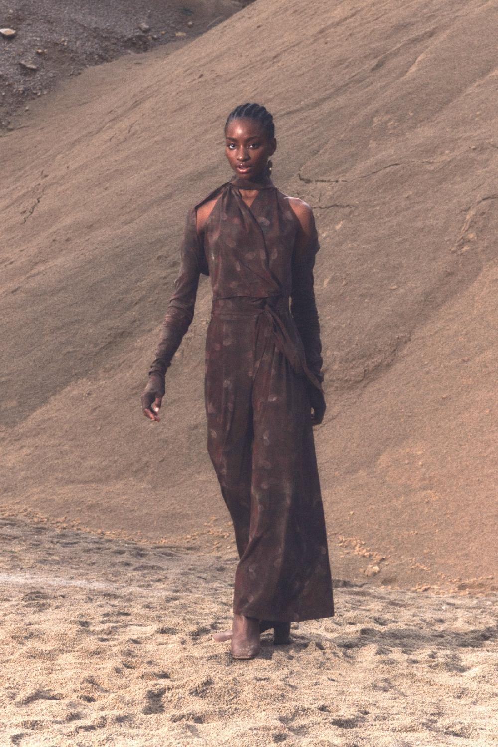 Cortana Nolita Top Halter En Seda Aran Print