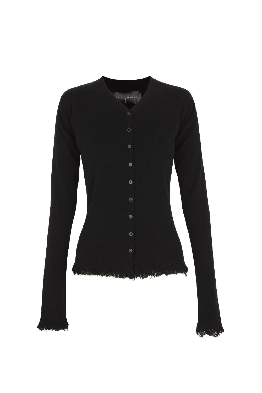 Cortana Ojala cardigan de lana y cachemir negro