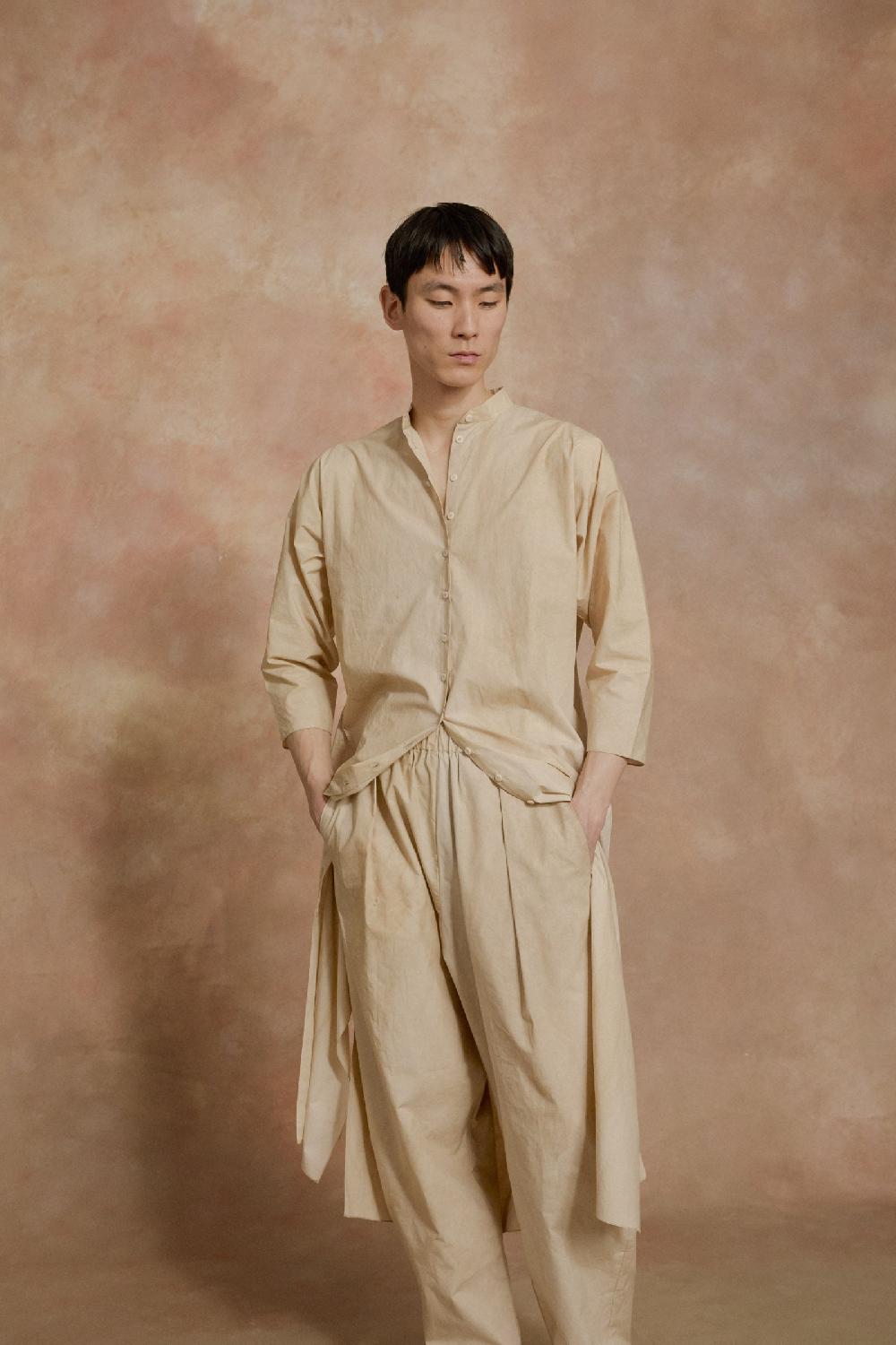 Cortana Ono Vestido Camisero Beige Maltinto