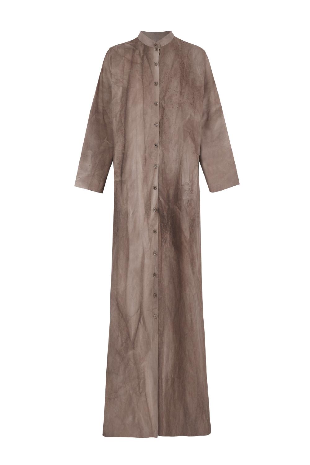 Cortana Ono vestido camisero cacao maltinto