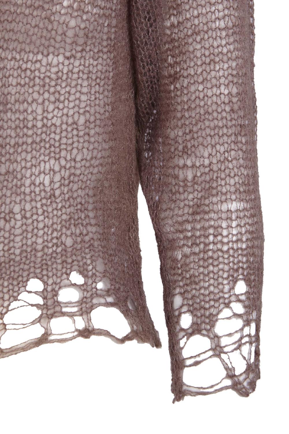 Cortana Onye Chaqueta Corta De Punto Abierto Topo