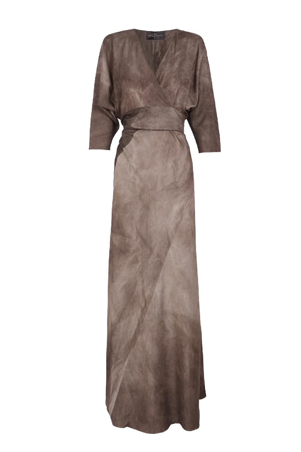 Cortana Opalo vestido envolvente cacao maltinto