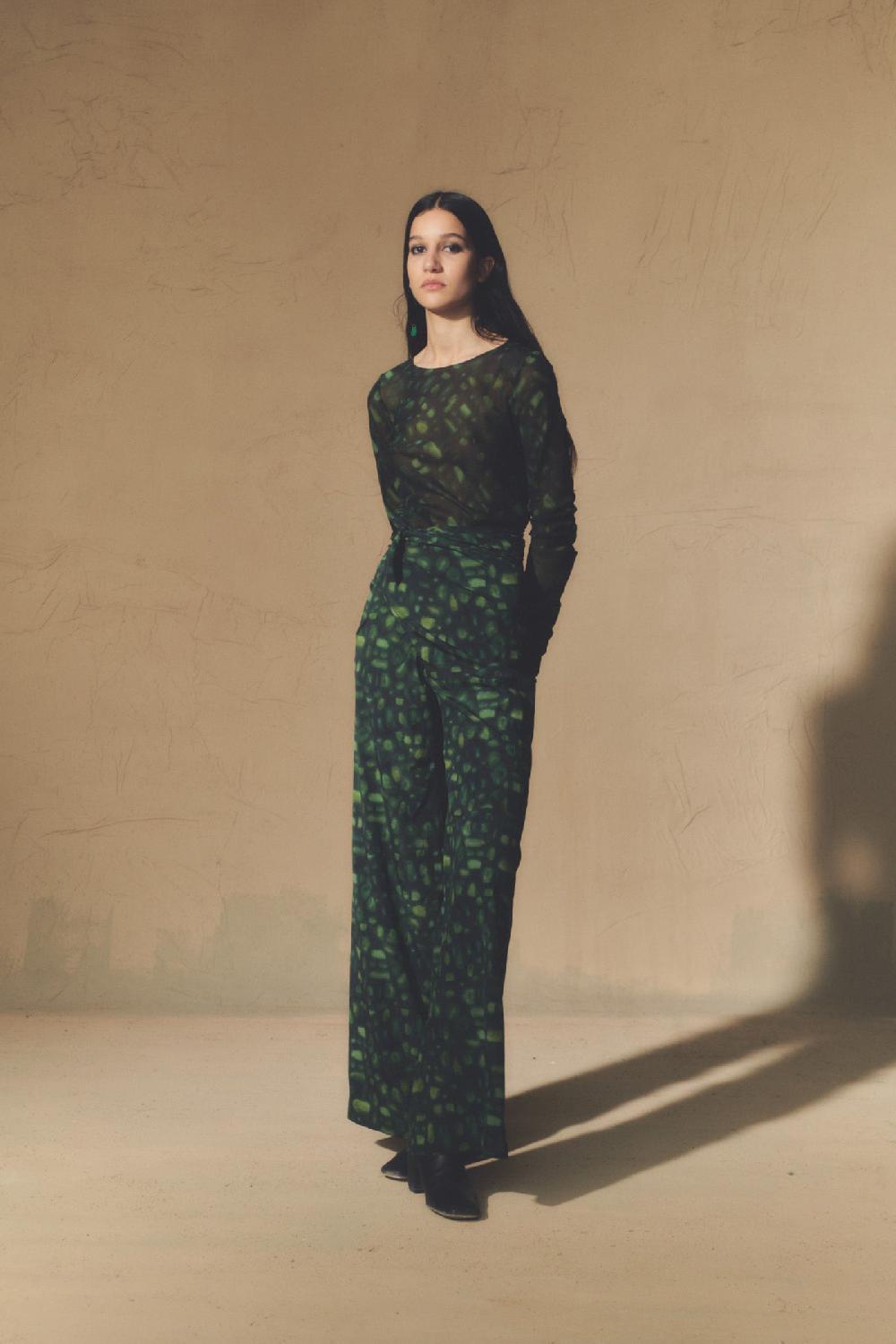 Cortana Paris Pantalón En Seda Sonora Print