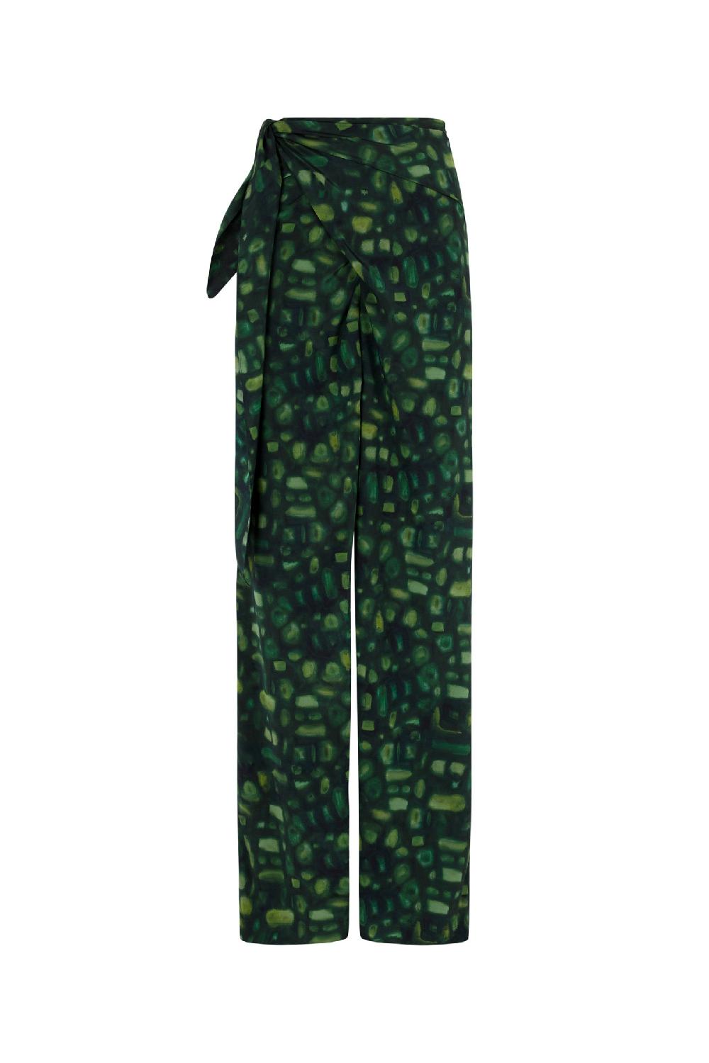 Cortana Paris pantalón en seda sonora print