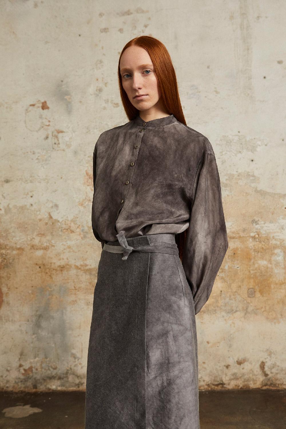 Cortana Park Camisa En Seda Lila Maltinto