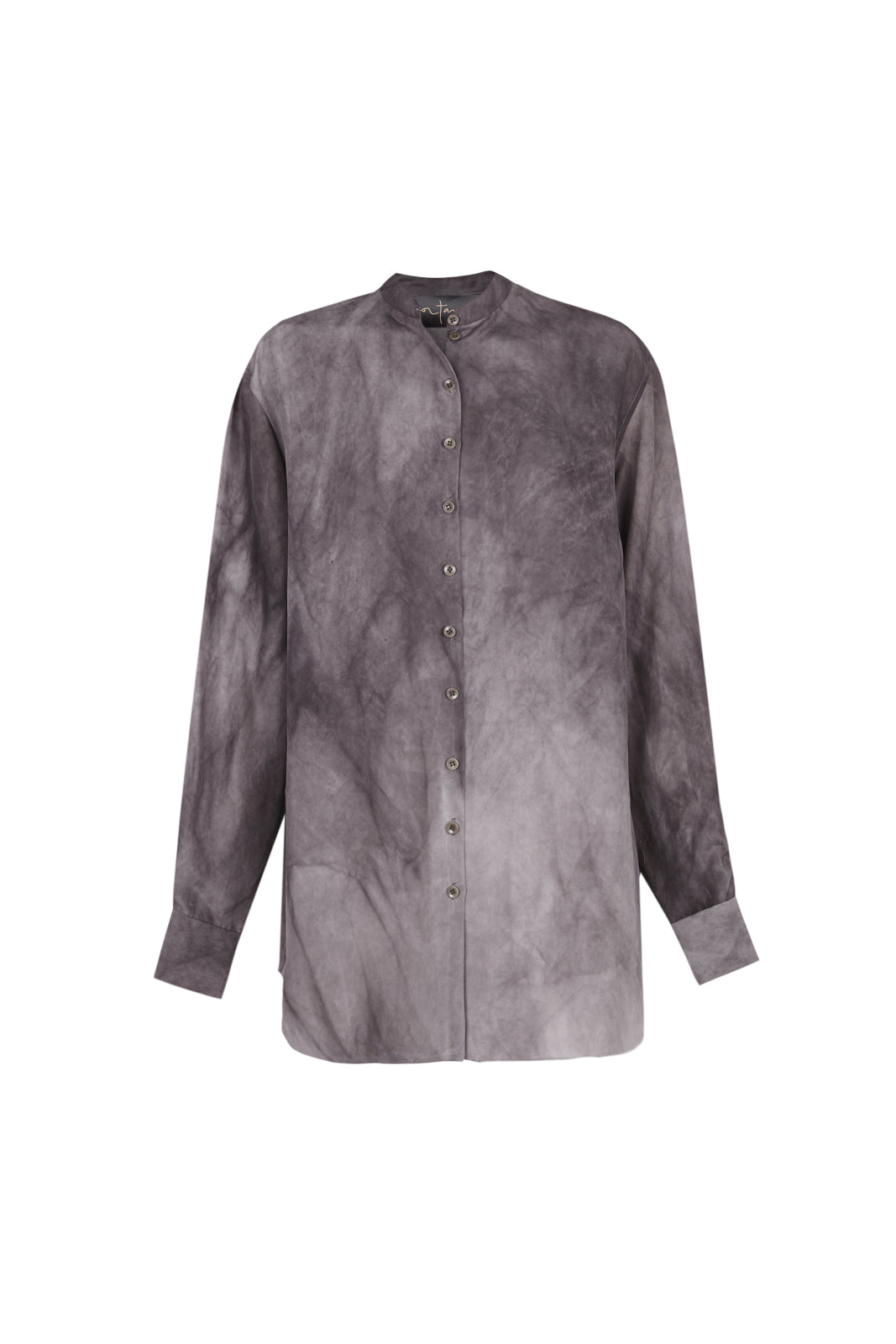 Cortana Park camisa en seda lila maltinto