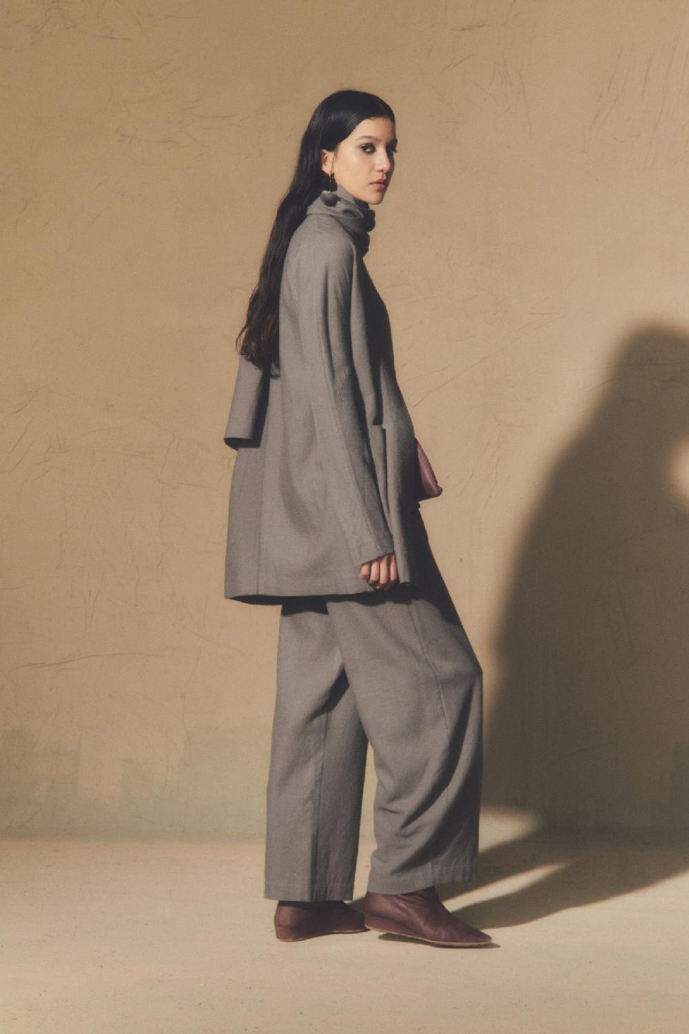 Cortana Patti Chaqueta En Lana Virgen Gris