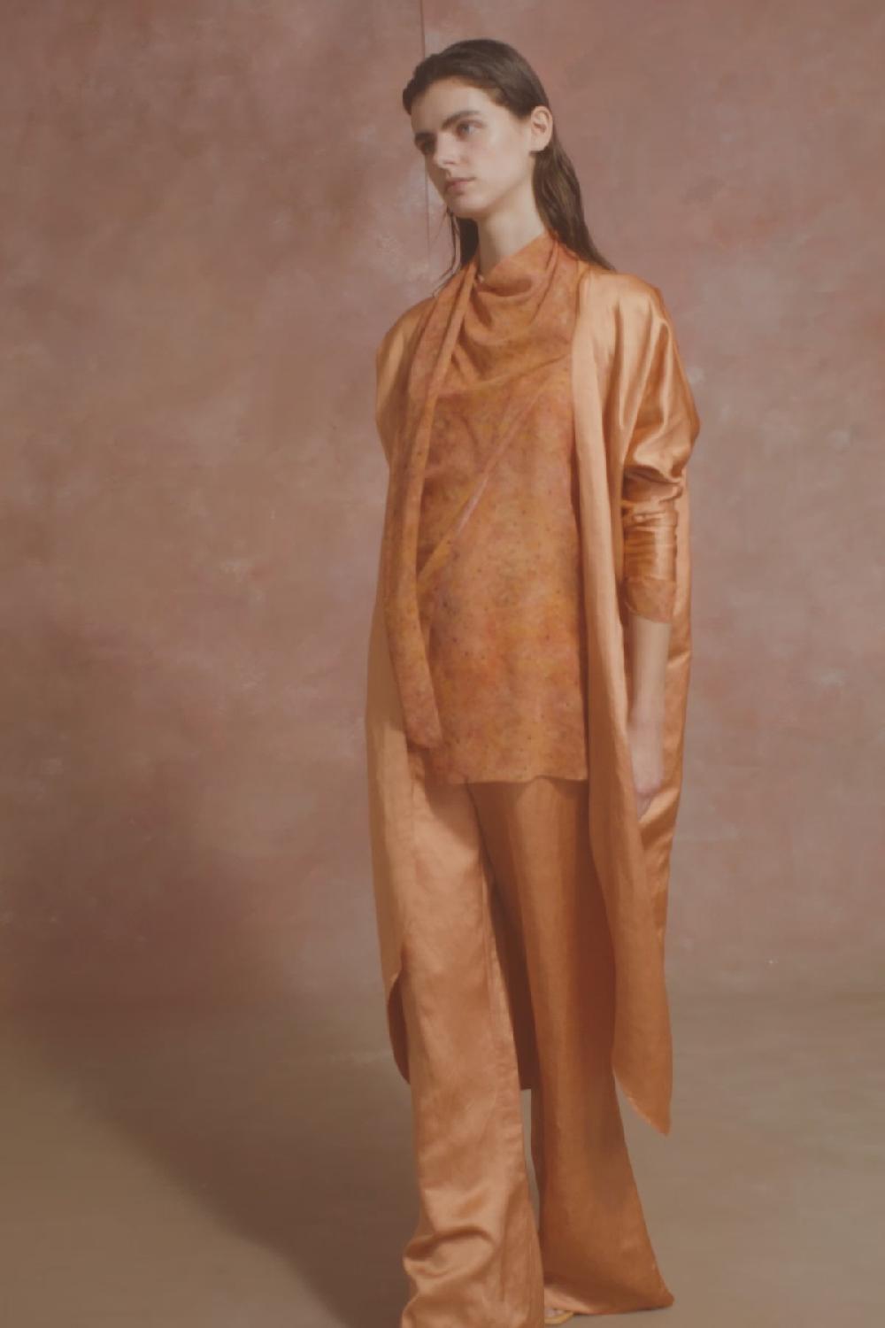 Cortana Paz Chaqueta Larga Mandarina