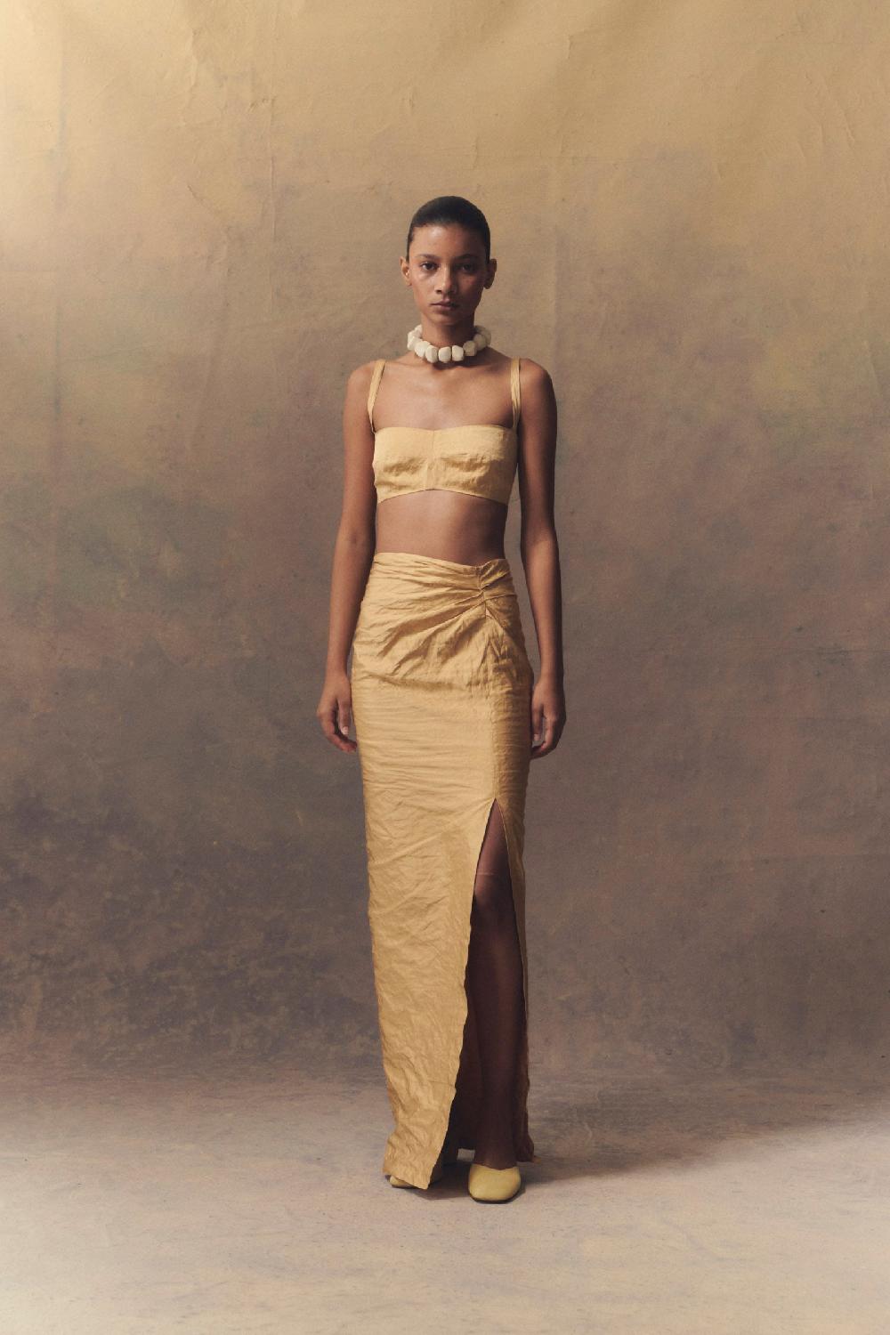 Cortana Peaches Falda Larga Melocotón