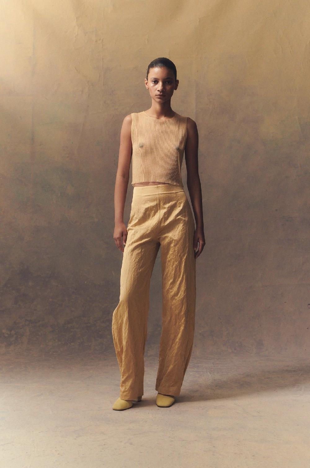 Cortana Peaches Pantalón De Talle Alto Melocotón