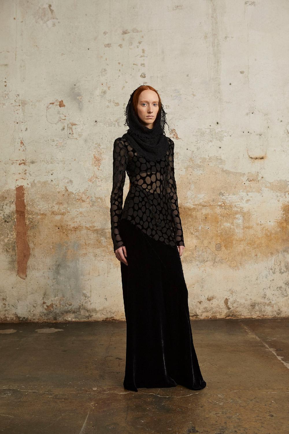 Cortana Pebbles Top En Terciopelo Devore