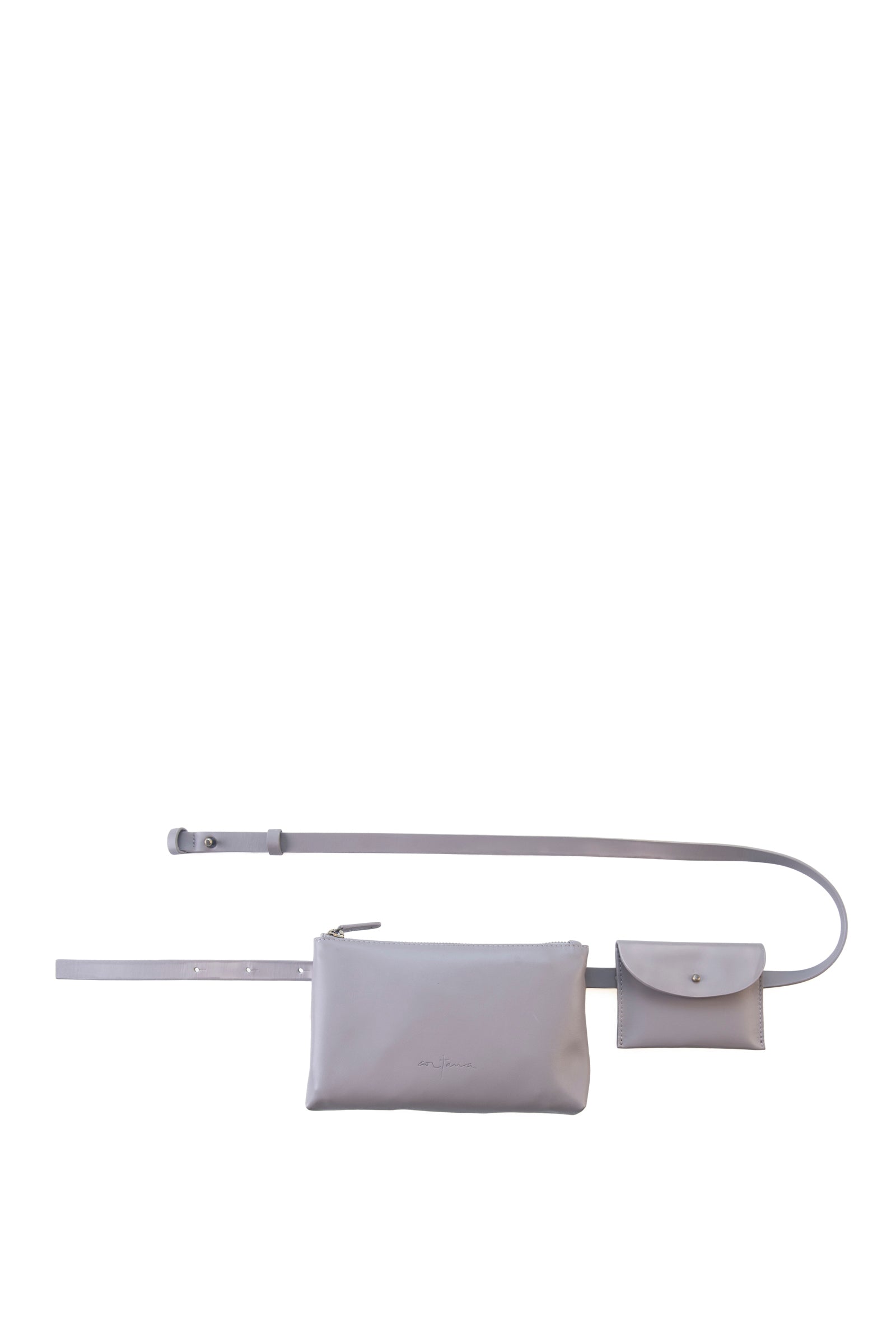 Cortana Petra Riñonera En Cuero Beige