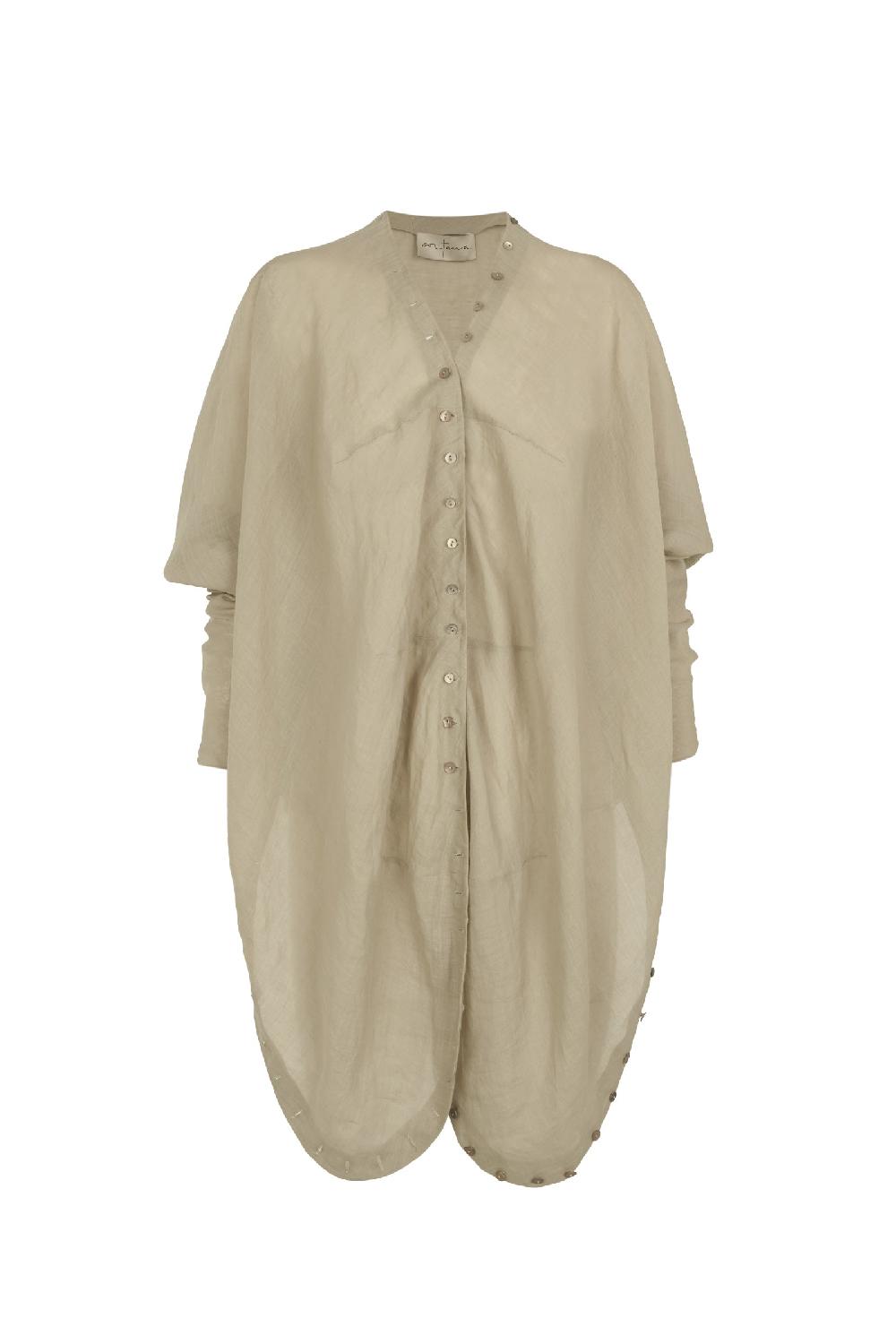 Cortana Piano blusa transformable verde salvia