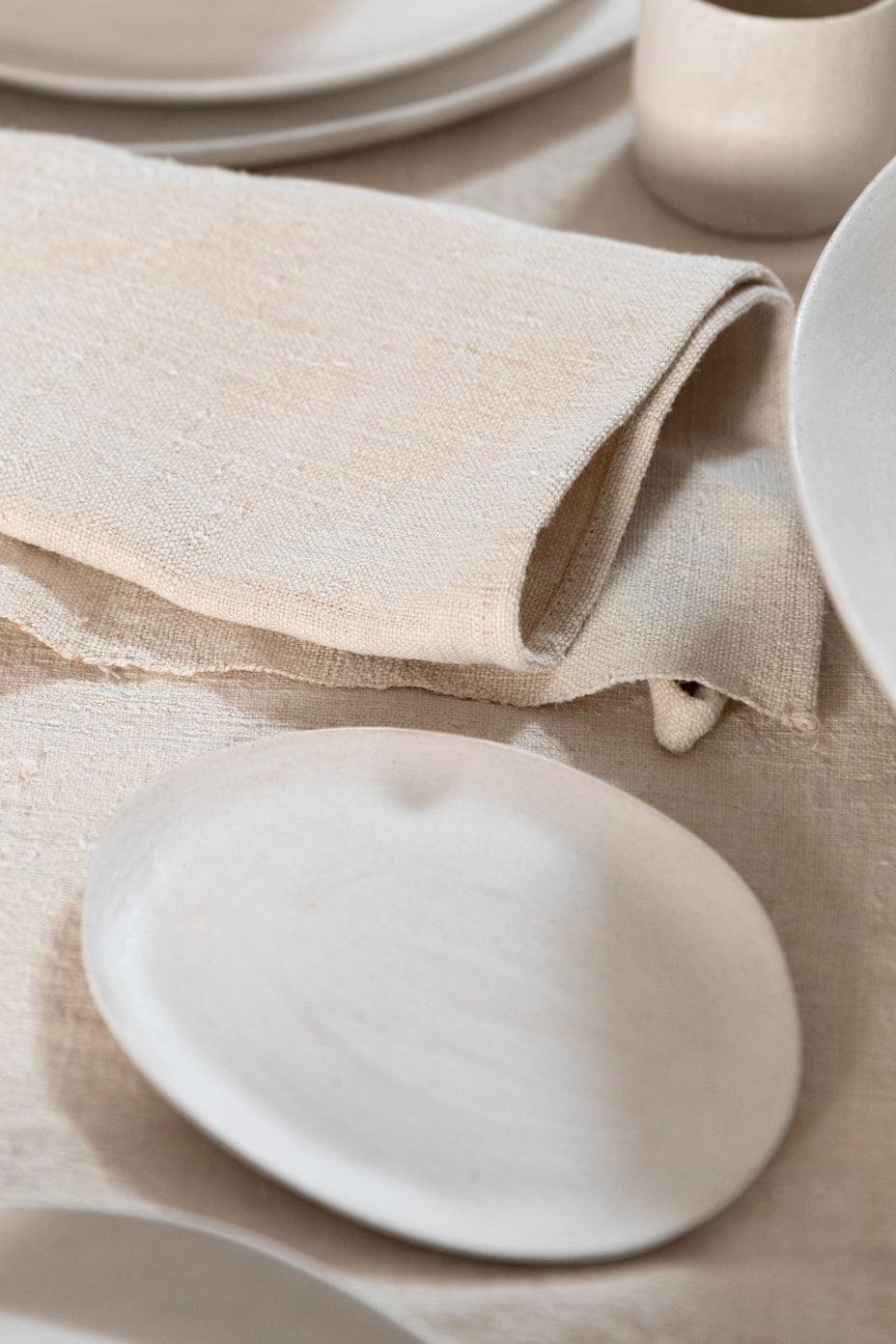 Cortana Plato Postre Blanc