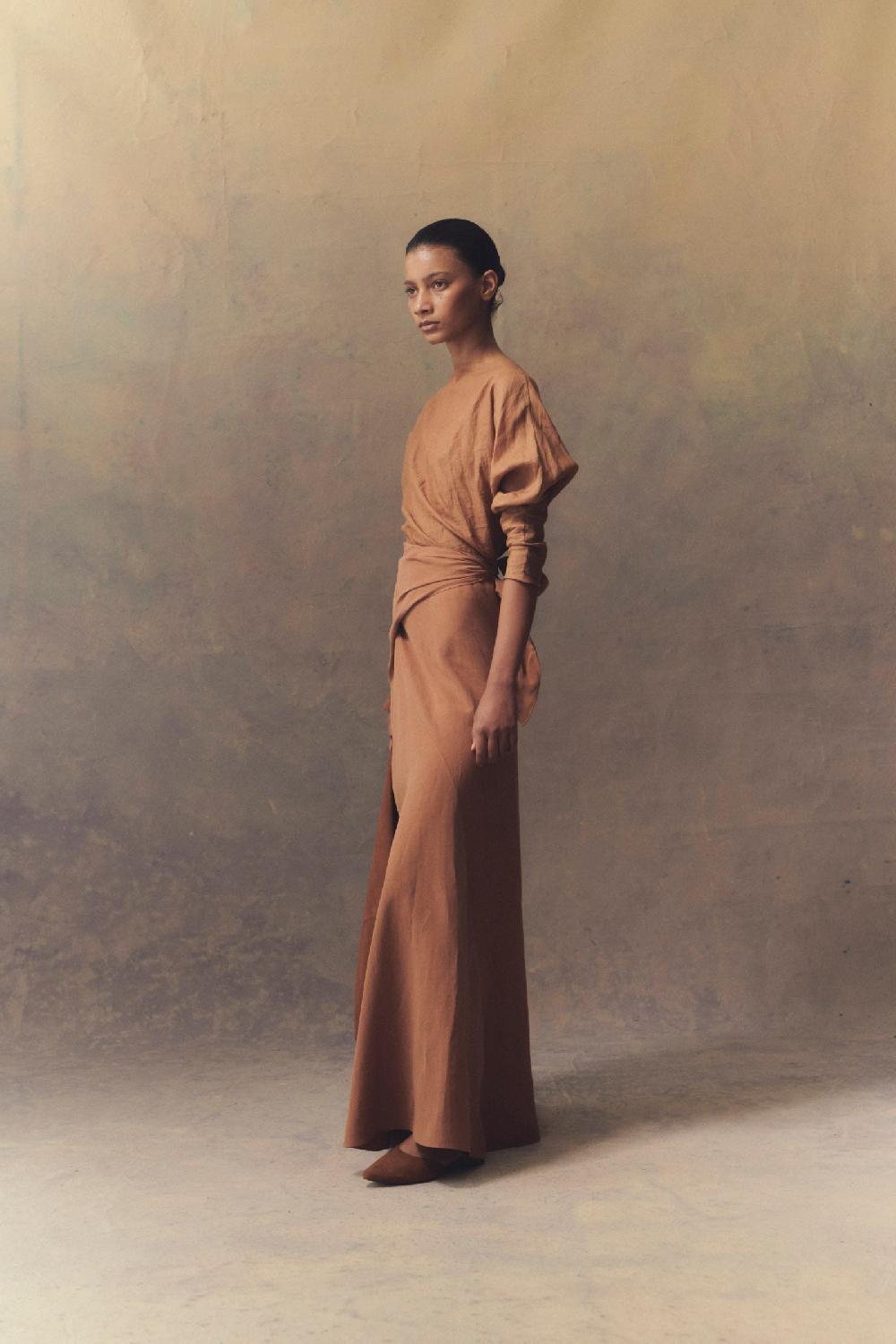 Cortana Pune Top En Ramio Terracota