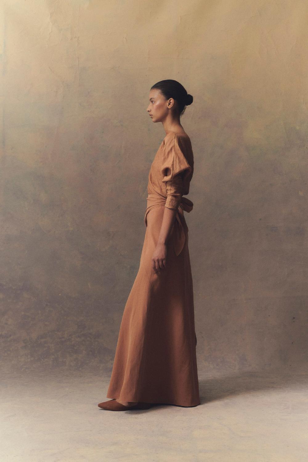 Cortana Pune Top En Ramio Terracota