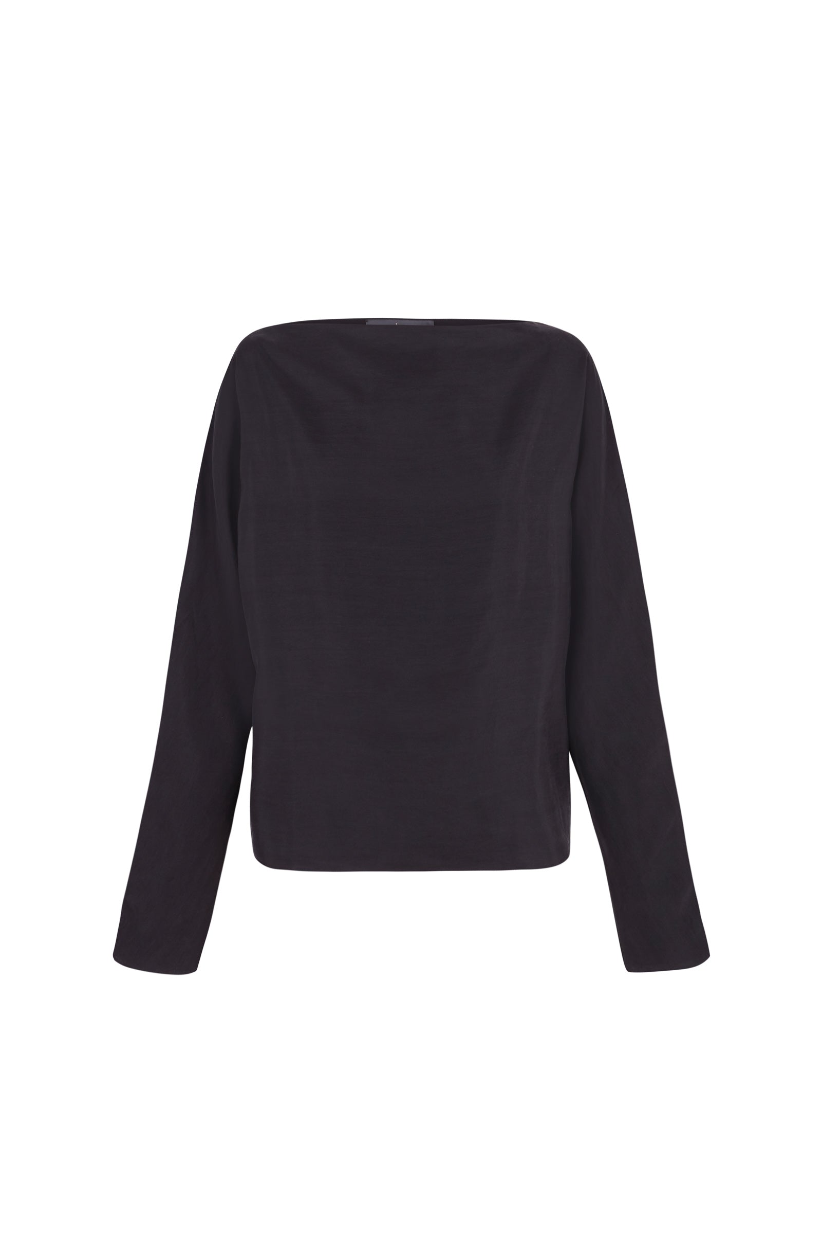 Cortana Pune top en seda gris humo