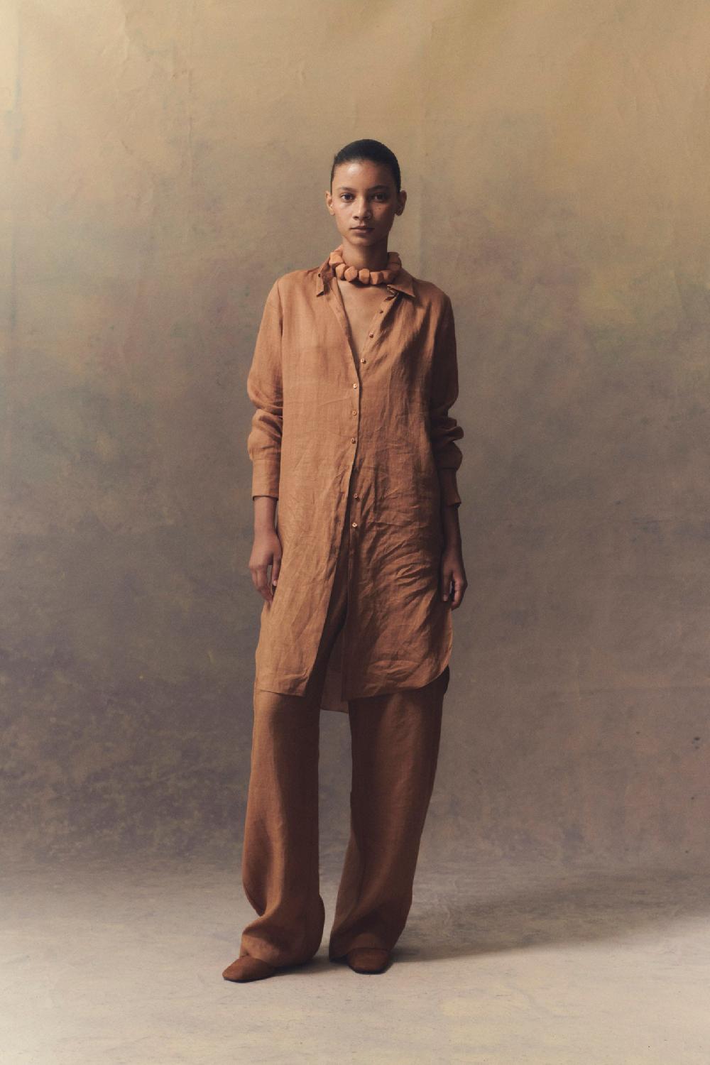 Cortana Rami Pantalón En Ramio Terracota