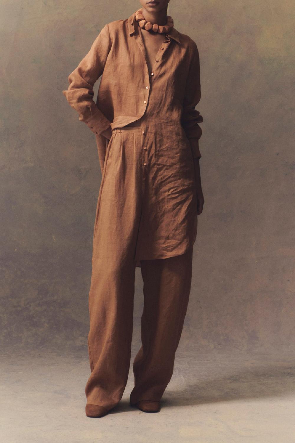 Cortana Rami Pantalón En Ramio Terracota