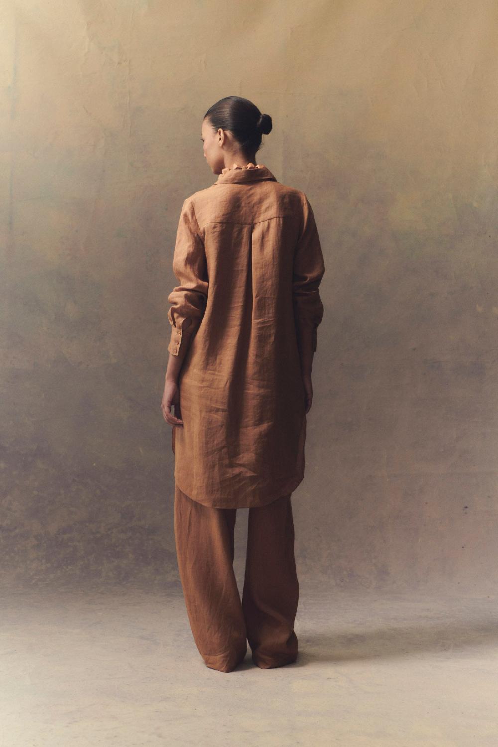 Cortana Rami Pantalón En Ramio Terracota