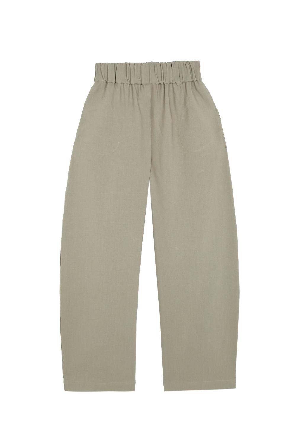 Cortana Rocco pantalon en lino y lana virgen gris