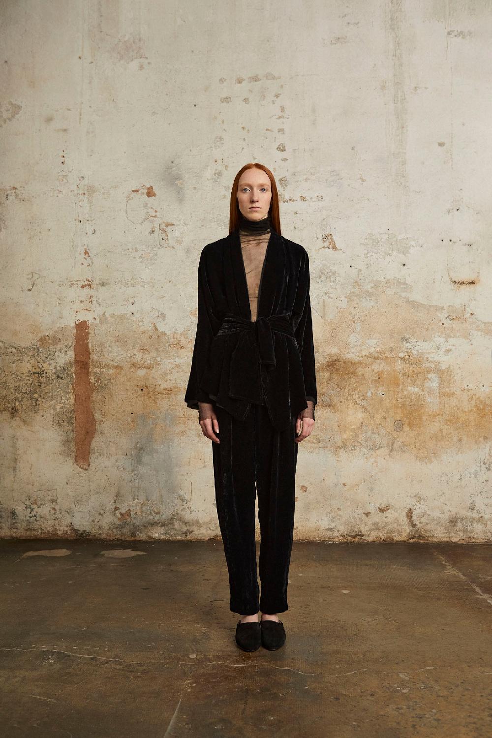 Cortana Roisin Chaqueta En Terciopelo Negro