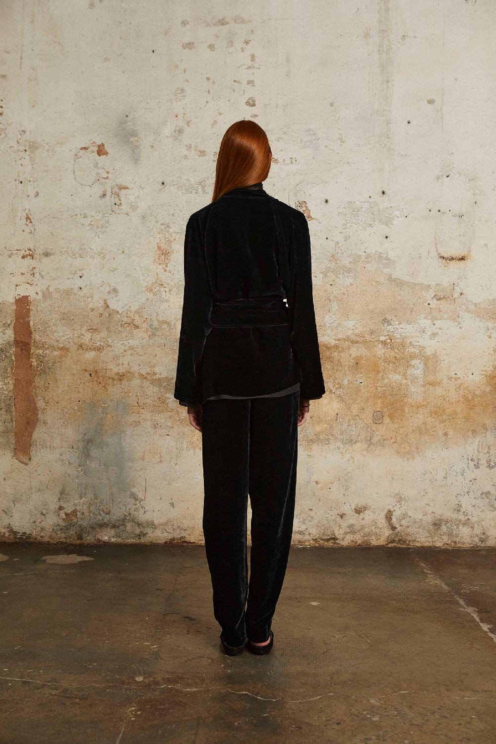 Cortana Roisin Chaqueta En Terciopelo Negro