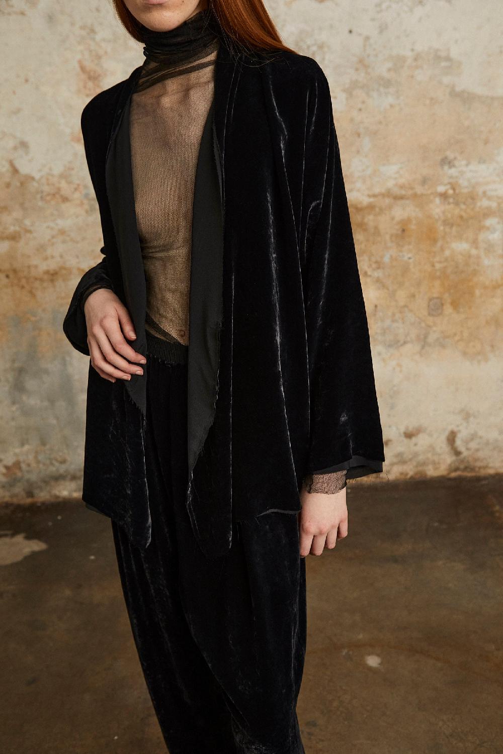 Cortana Roisin Chaqueta En Terciopelo Negro