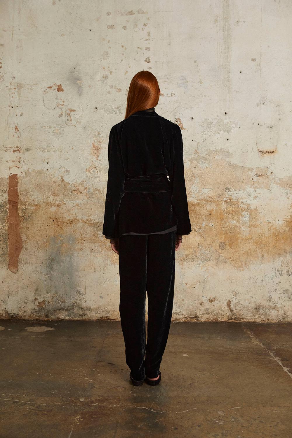 Cortana Roisin Pantalon En Terciopelo Negro