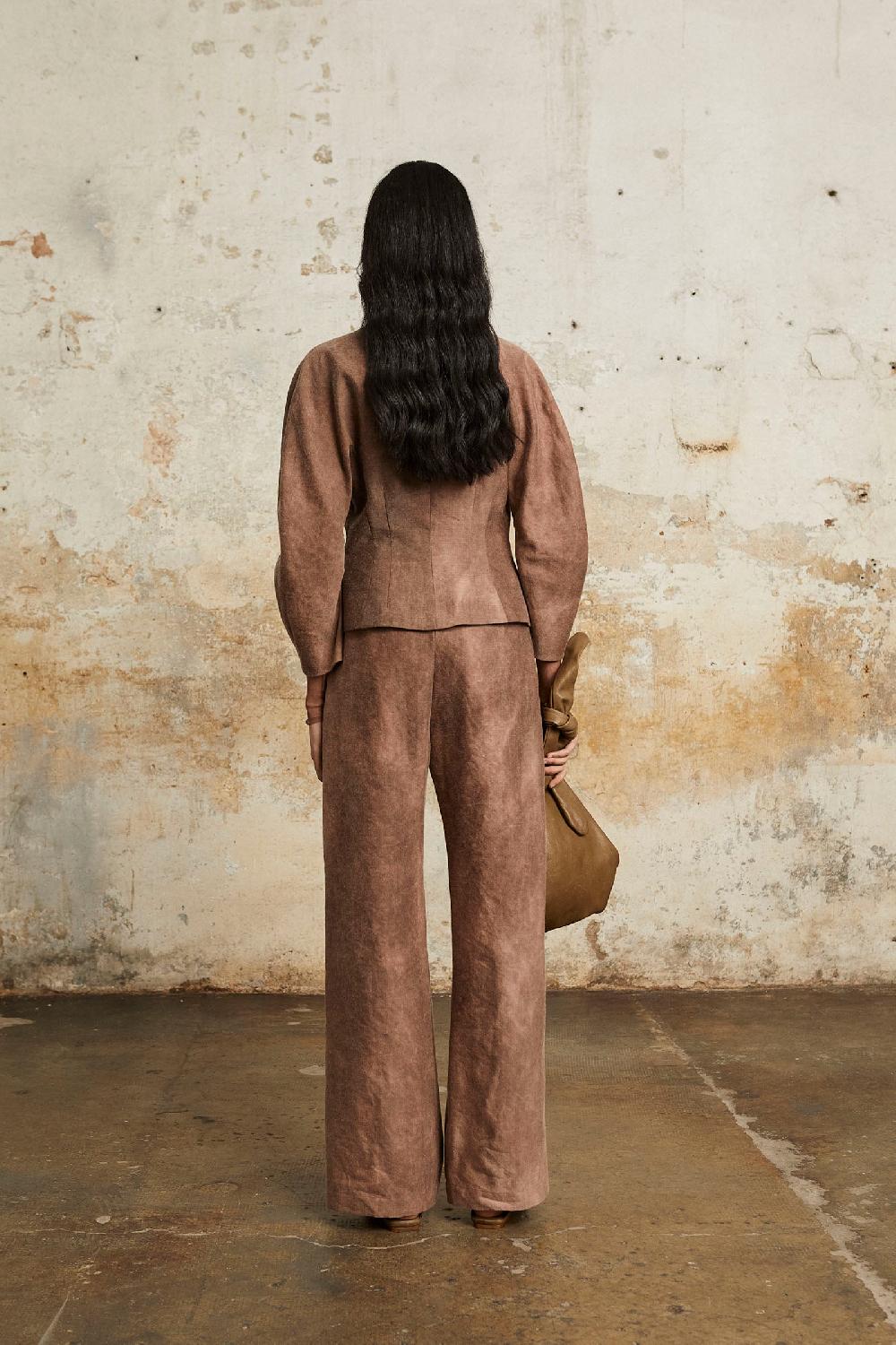 Cortana Ruth Pantalon De Talle Alto Fade Clay