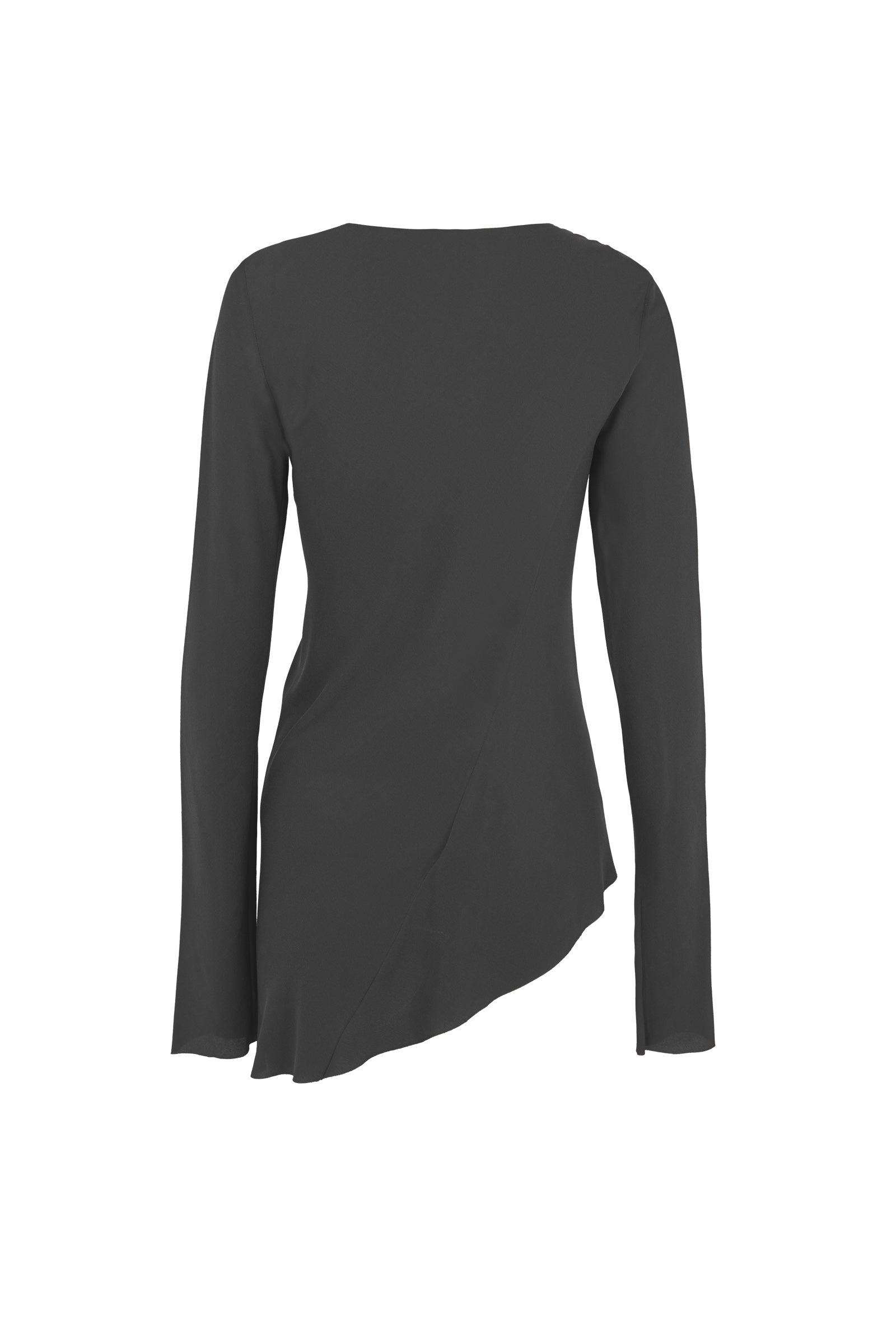 Cortana Sabrina Top En Seda Stretch Grafito