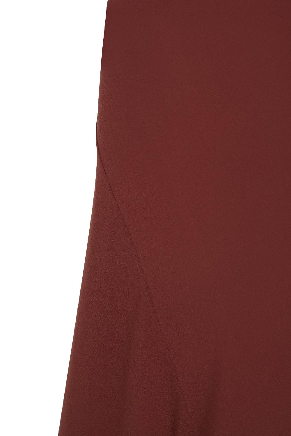 Cortana Sabrina Vestido En Seda Stretch Garnet