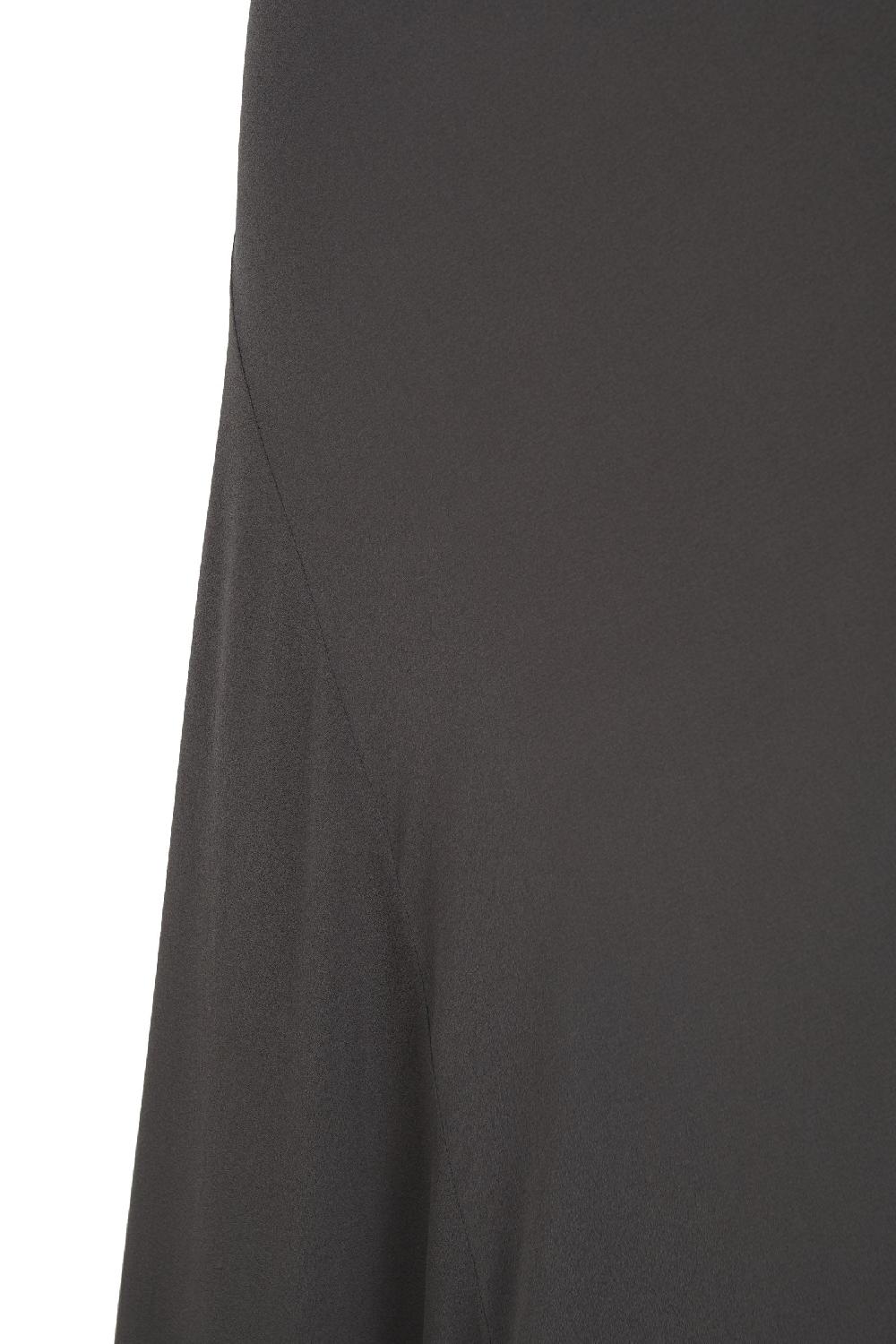 Cortana Sabrina Vestido En Seda Stretch Grafito