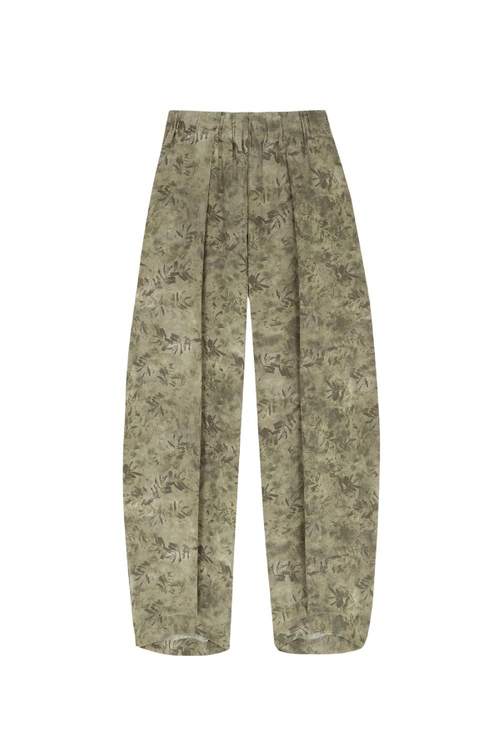Cortana Salma pantalon en seda herba print