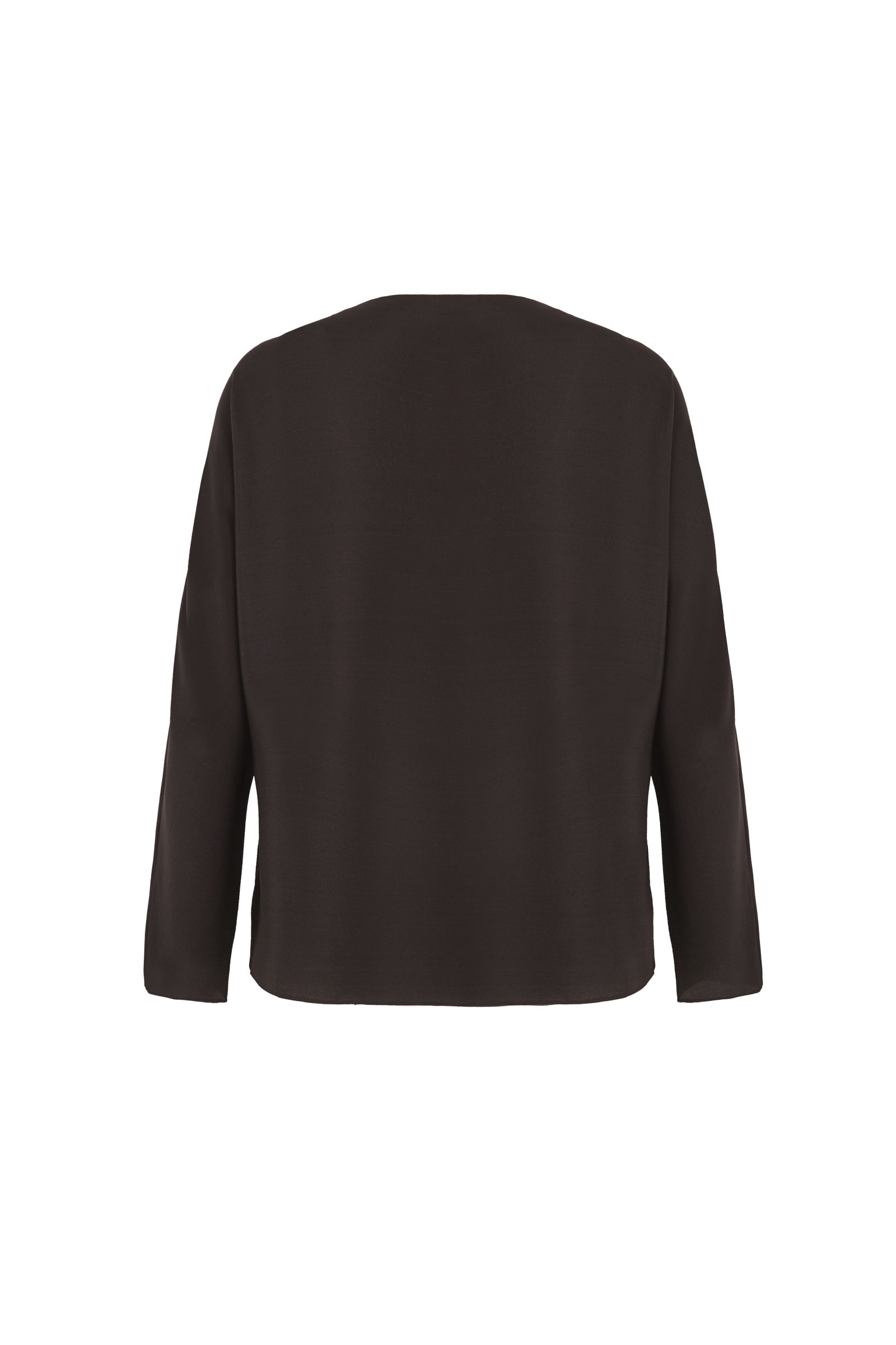 Cortana Sara Blusa Cruzada En Seda Grafito