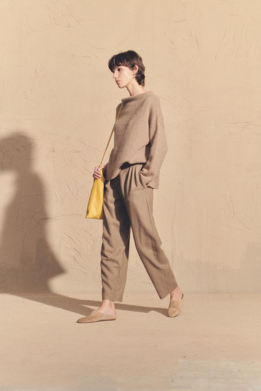 Cortana Selma Pantalón En Lana Virgen Visón