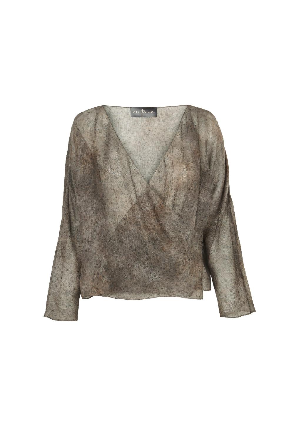 Cortana Sera blusa en seda dejavu print