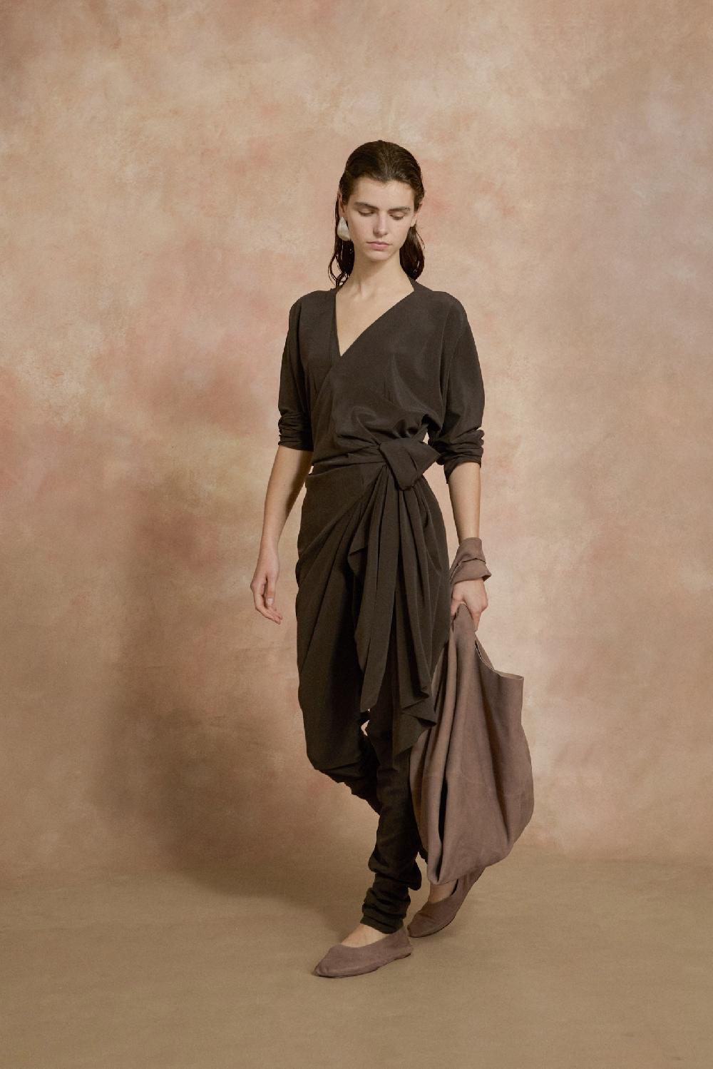 Cortana Serp Mono De Seda Stretch Grafito