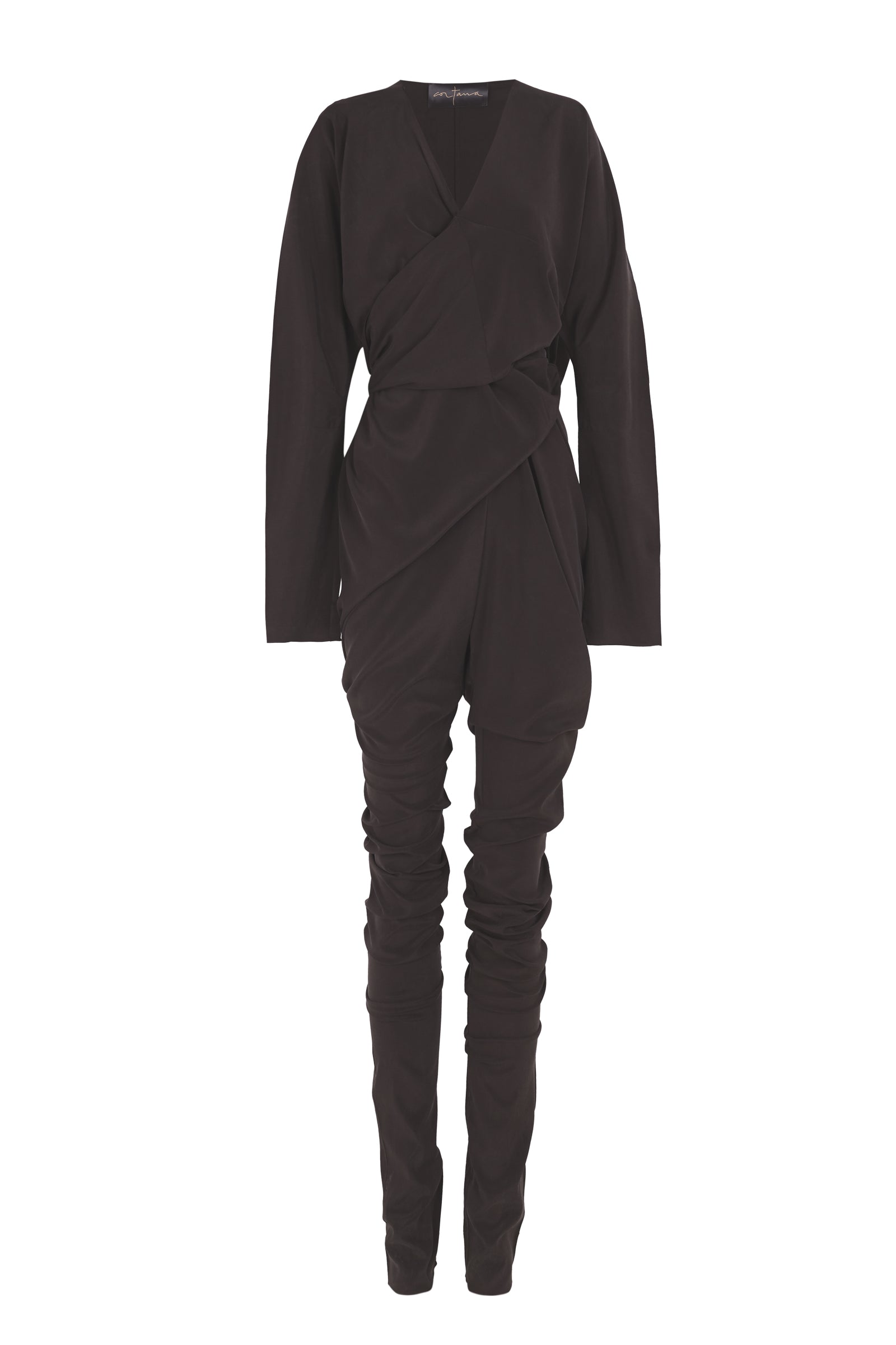 Cortana Serp mono de seda stretch grafito