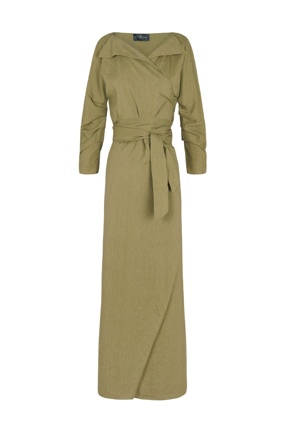 Cortana She vestido wrap pistacho