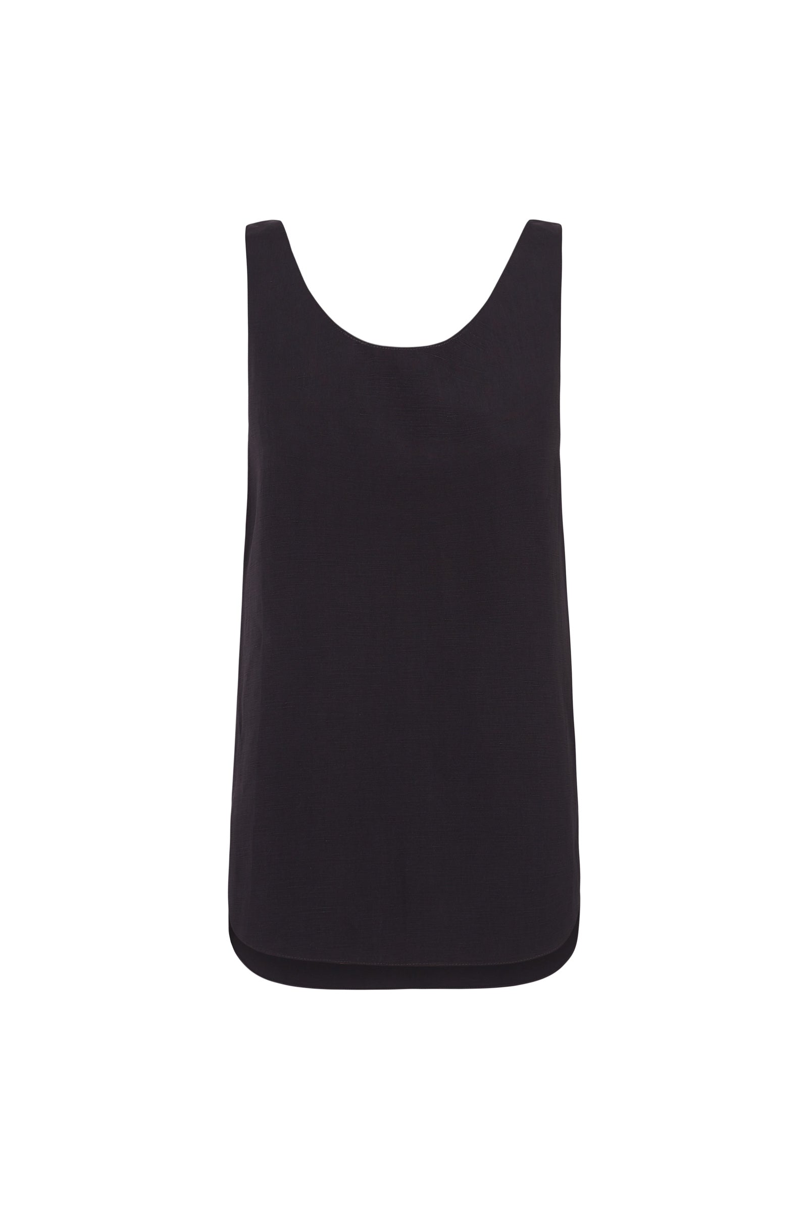 Cortana Simona top en lino y seda gris humo