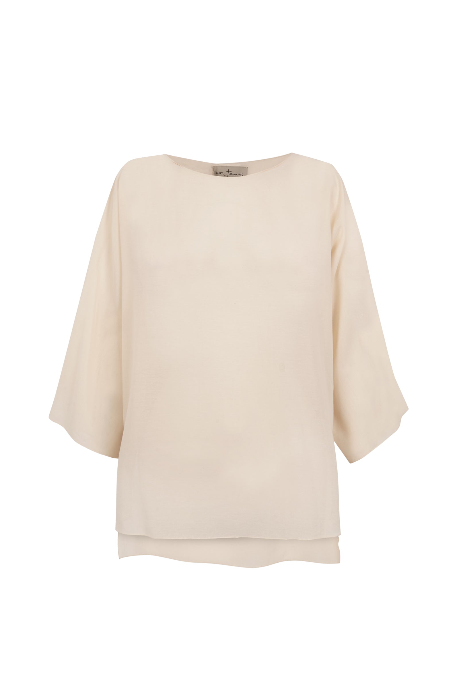 Cortana Sol camiseta de voile de algodon marfil