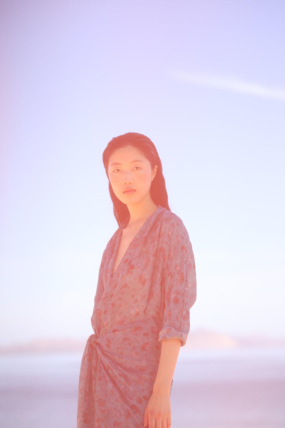 Cortana Sophia Vestido En Seda Isla Print