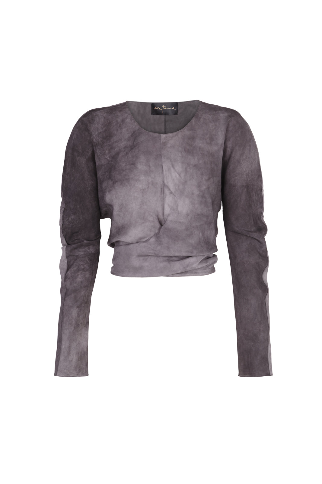 Cortana Sparkle top de seda habotai lila maltinto