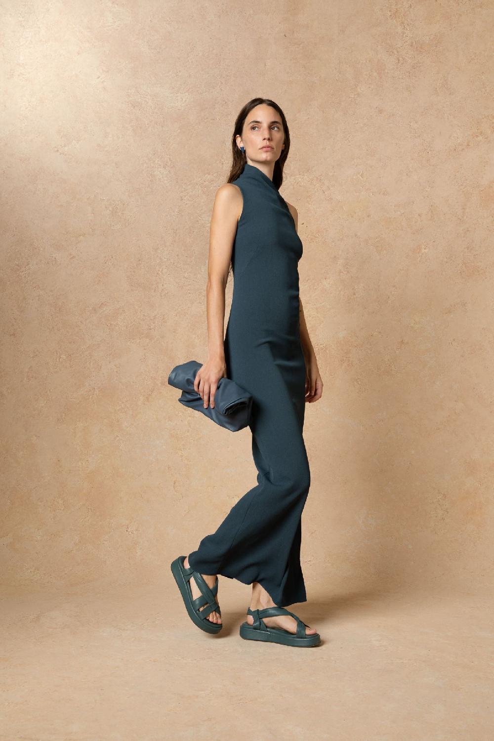 Cortana Suro Sandalia Plana En Verde Océano