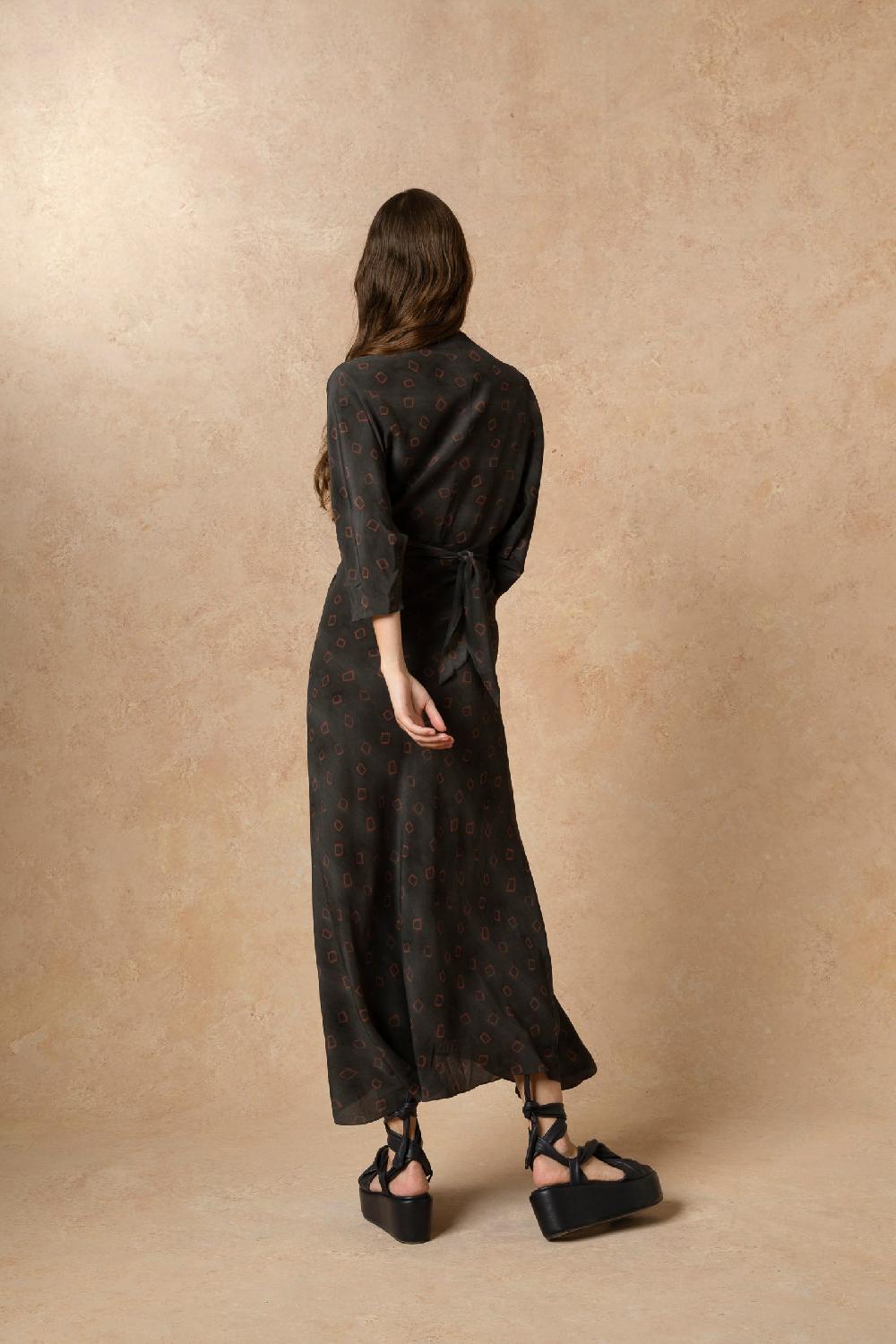 Cortana Tarantella Vestido En Seda Daria Print