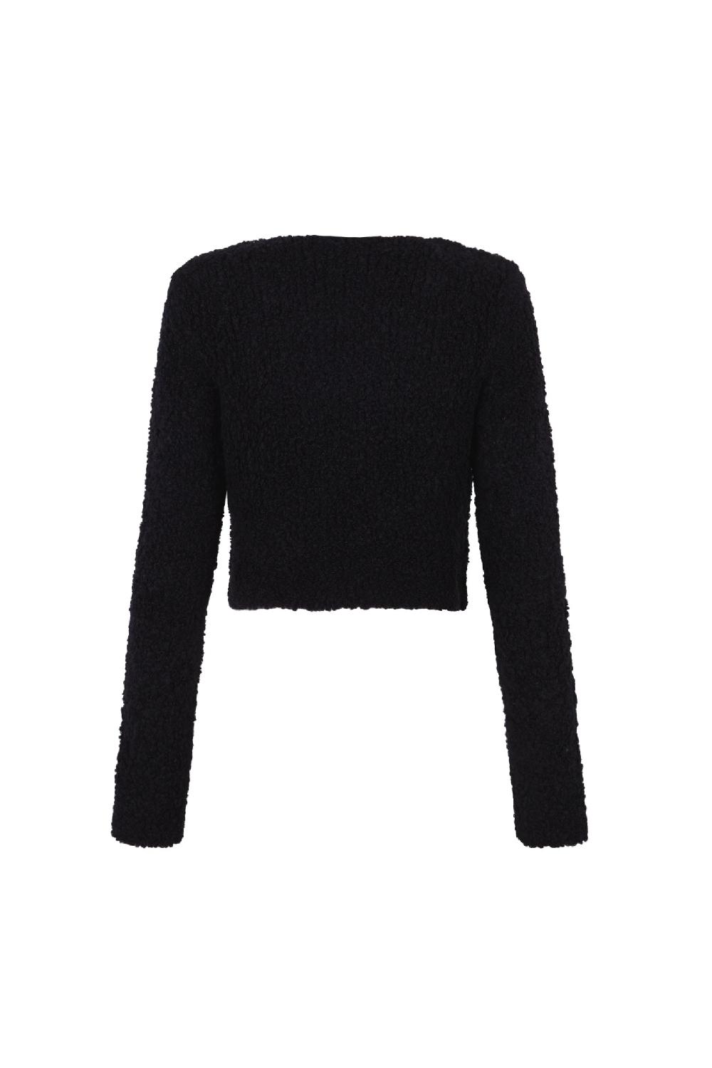 Cortana Tender Jersey En Baby Camel Y Seda Negro